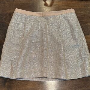 Tory Burch Shimmering Silver Pencil Skirt